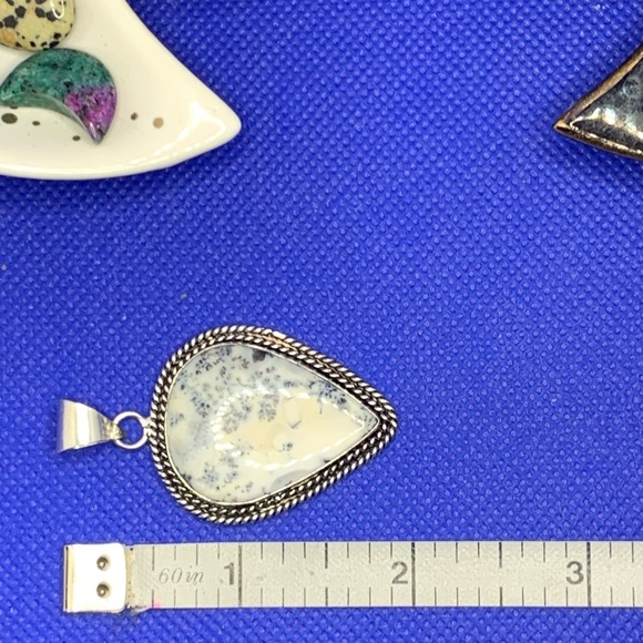 Australian Dendritic Opal Teardrop Pendant 925 Sterling Plated SPECIAL PRICE! 🤑 - Picture 8 of 10